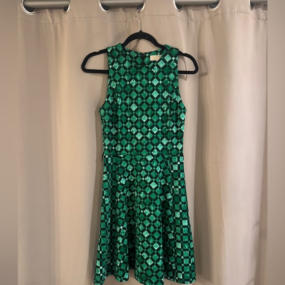 Michael Kors Green Patterned Dress - Picture 1 of 6